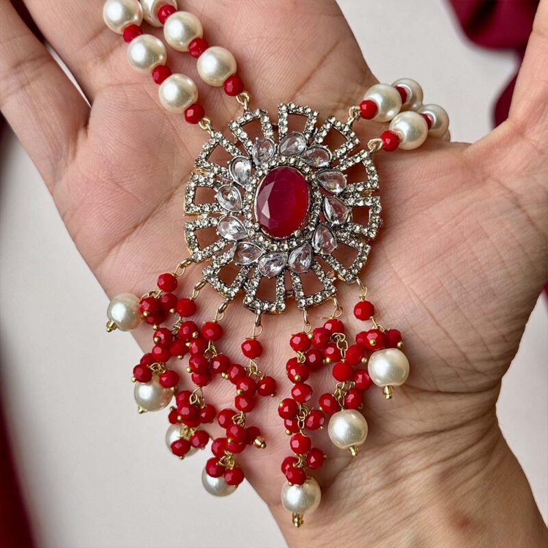 Mehreen Maala Set (Maroon) - Image 2