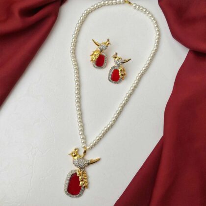 Bird Maala Set (Maroon)