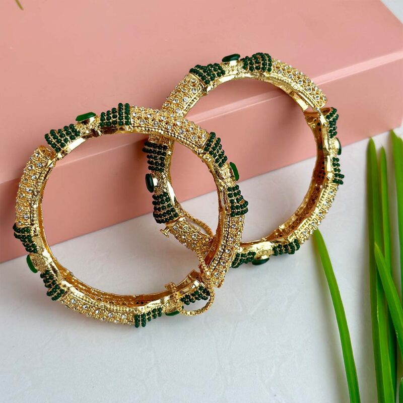 Qudsiya Kara Bangle (Green) - Image 2